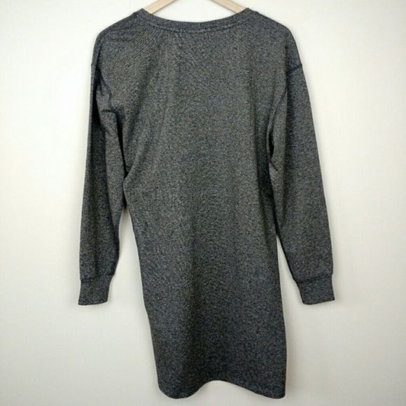 Cabi 3650 Put On Dress Grey Sweatshirt Long Sleeve Gathered Waist Stretch - Picture 3 of 6